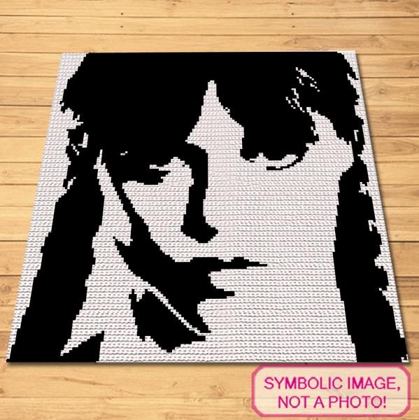 Create a bold statement with the Wednesday Addams black-and-white portrait SC crochet blanket pattern. Perfect for fans of gothic chic, this design brings the ultimate dark and dramatic style to your space.
Click to learn more!