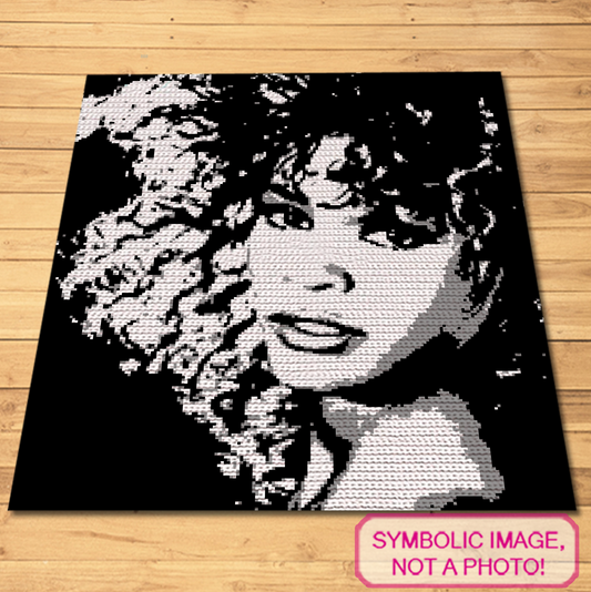 Experience the rhythm of every stitch as you create your very own Whitney Houston crochet blanket. Shop now and let each stitch resonate with her unforgettable music. Celebrity Crochet Whitney Houston Pattern is a Graph Pattern with Written Instructions for Crochet Blanket, PDF Digital Files. Click to learn more!