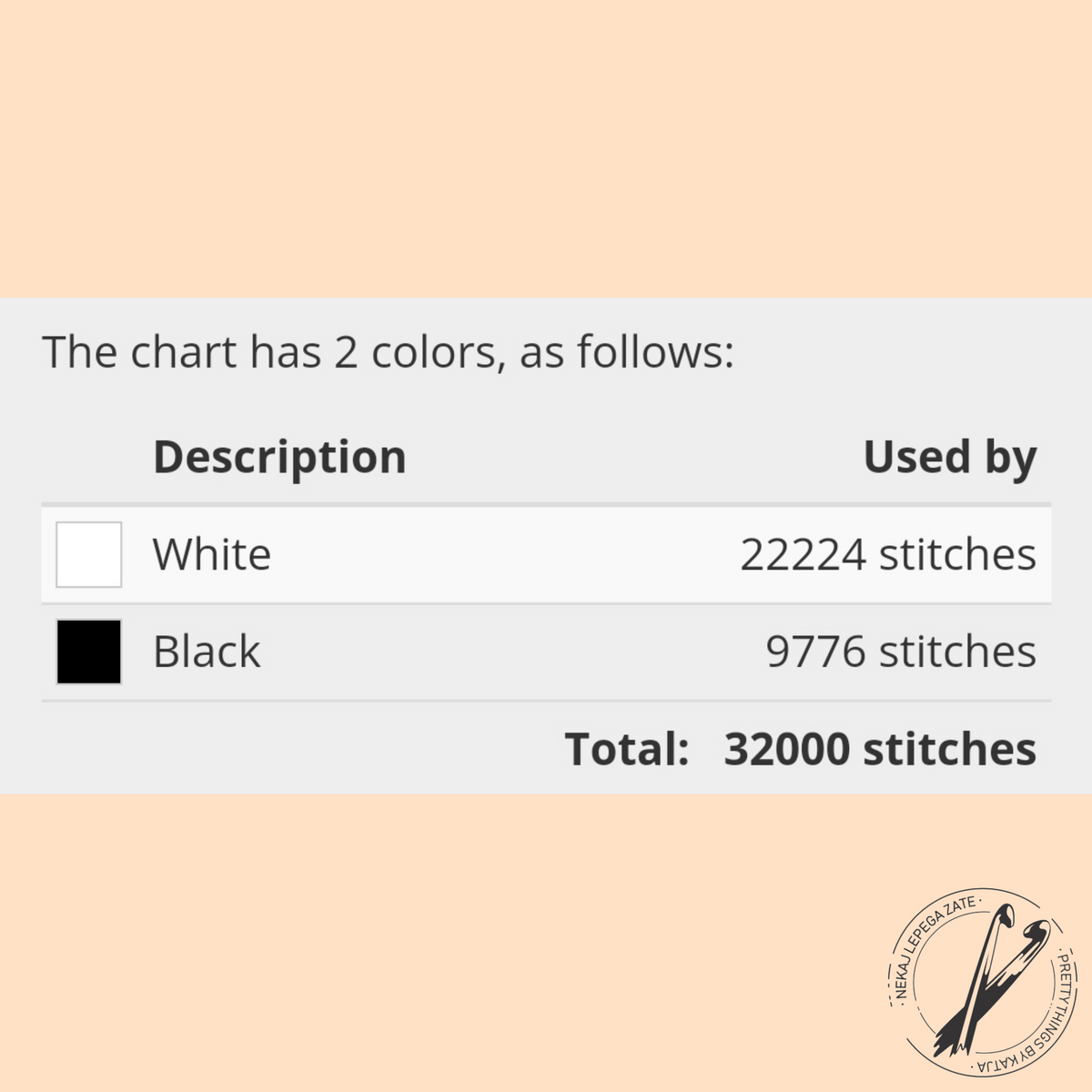 Close-up example of written instructions and graph for the gothic black cat crochet blanket pattern