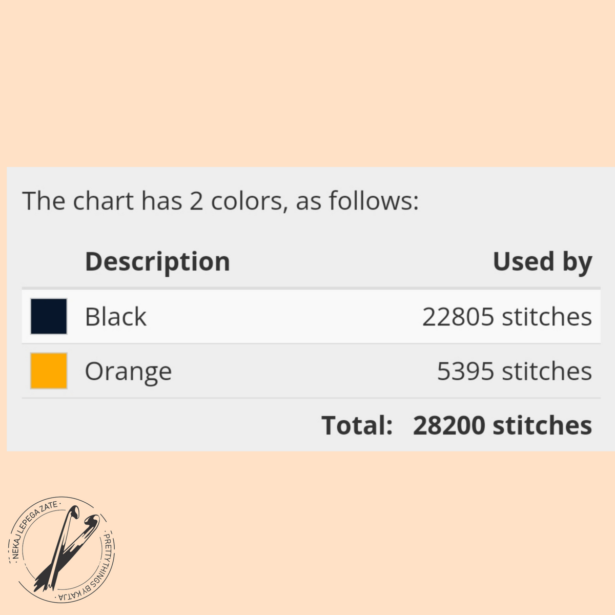 Halloween SC crochet graphgan preview showing written row-by-row instructions and the black-and-orange color chart.