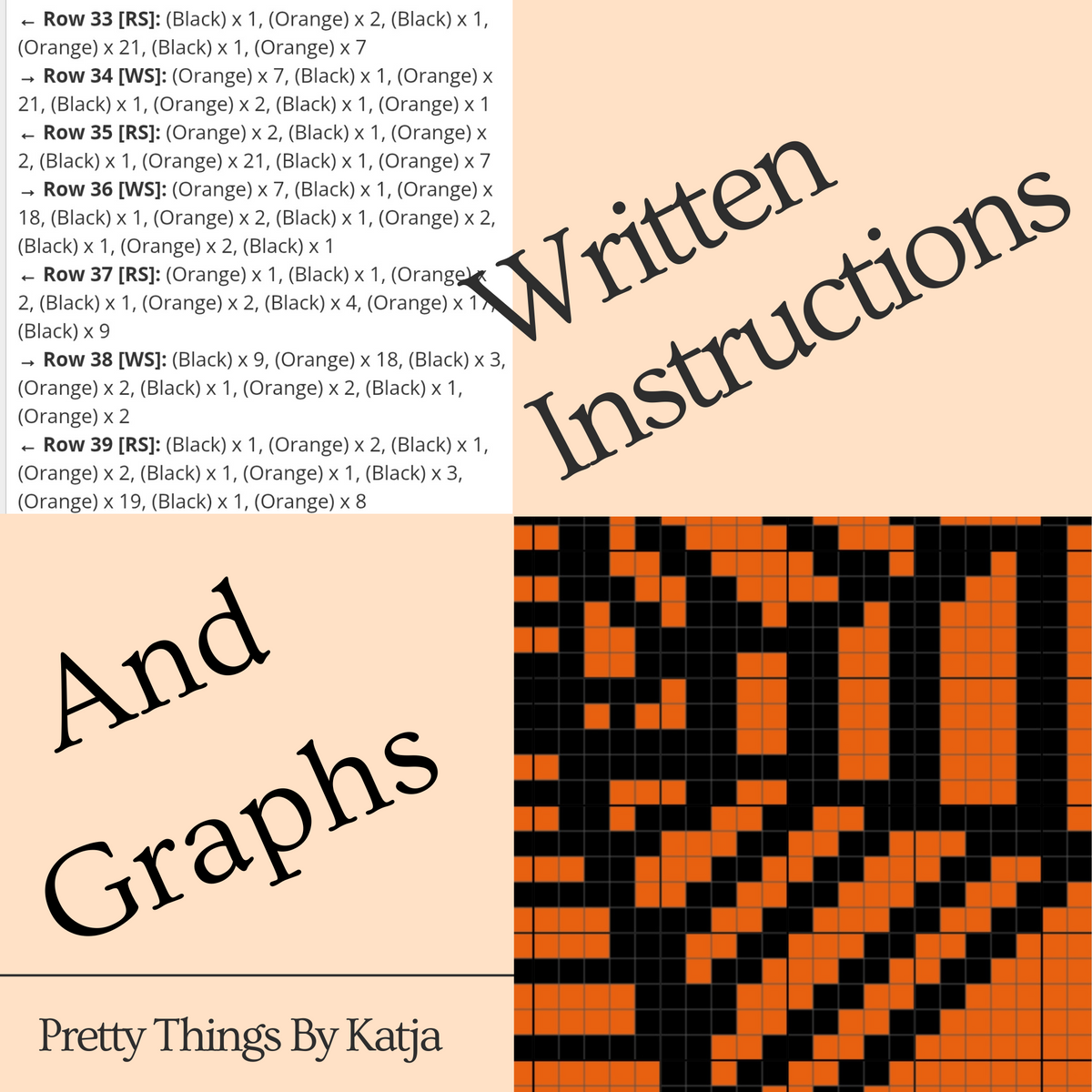 Spider web single crochet pattern with written row-by-row instructions and graph