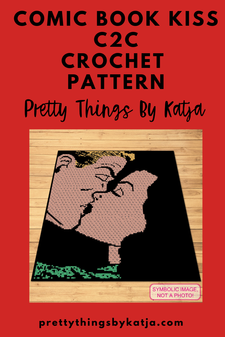 Valentines Day crochet Pattern. C2C Blanket Pattern with Written Instructions. Click to learn more!