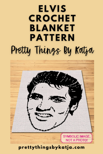 Crochet Celebrity Elvis Presley a Graph Pattern with Written Instructions for a Tapestry Crochet Blanket and Pillow Pattern; PDF Digital Files. Click to learn more!