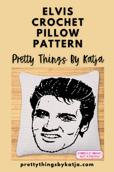 Crochet Celebrity Elvis Presley a Graph Pattern with Written Instructions for a Tapestry Crochet Blanket and Pillow Pattern; PDF Digital Files. Click to learn more!