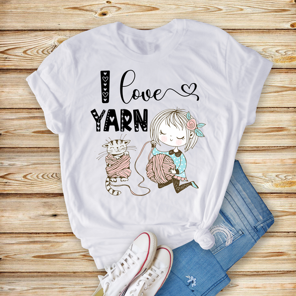 I Love Yarn Shirt - Unisex Jersey Short Sleeve Tee - Perfect Yarn Lover Gift