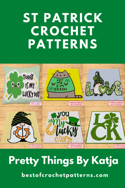 St. Patrick's Day Crochet Pattern. C2C Blanket Patterns, and Tapestry (SC) Crochet Patterns. Click to learn more!