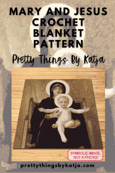 Mary and Jesus Crochet Blanket Pattern with Written Instructions.