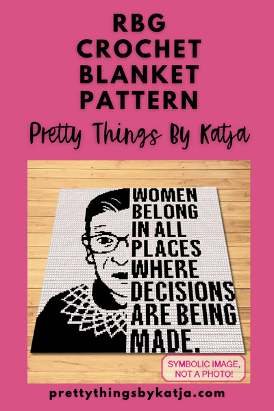 RBG Crochet Blanket Pattern with Written Instructions. Click to learn more!