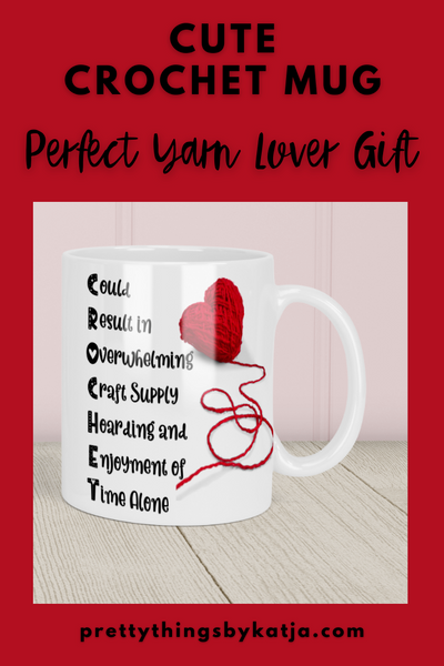 Warm-up with a nice cuppa out of this Crochet ceramic coffee mug. Make that "aaahhh!" moment when you finally get a chance to crochet even better with this cute Crochet Mug. It is the perfect gift for the coffee, tea, and chocolate lovers who enjoy Crocheting and Yarn. Cup is available in Black Color too. Click for more!