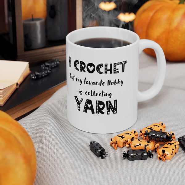 Warm-up with a nice cuppa out of this Crochet ceramic coffee mug. Make that "aaahhh!" moment when you finally get a chance to crochet even better with this cute Crochet Mug. It is the perfect gift for the coffee, tea, and chocolate lovers who enjoy Crocheting and Yarn. Click for more!
