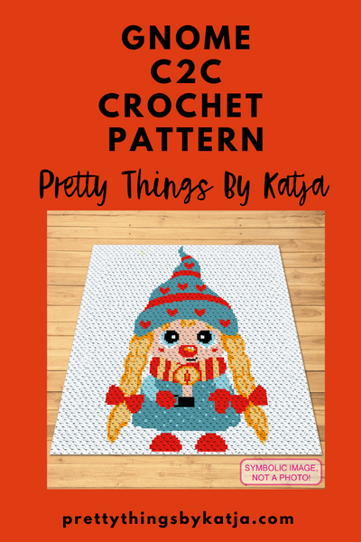 Girl Gnome Crochet Blanket Pattern - C2C Aphgan Pattern with Written Instructions. Click to learn more!