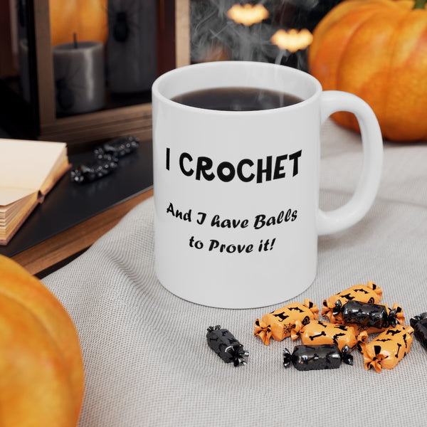 Cute Crochet Mug. Perfect Yarn Lover Gift. Click for more!