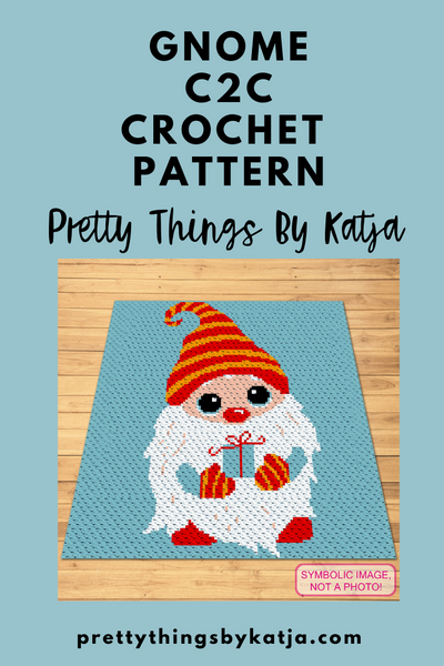 Corner to Corner Crochet Gnome Pattern - Christmas crochet Blanket Pattern with Written Instructions. Click to learn more!