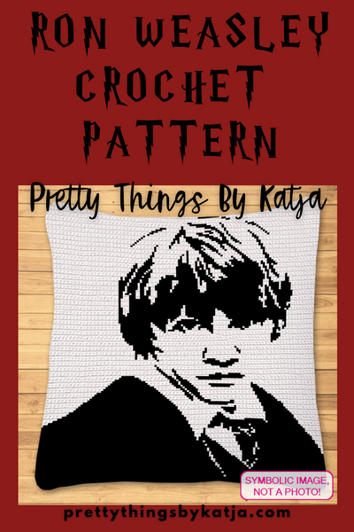 Harry Potter Patterns - Ron Weasley - Crochet Celebrity Rupert Grint a Graph Pattern with Written Instructions for a Tapestry Crochet Blanket and Pillow Pattern; PDF Digital Files. Click to learn more!
