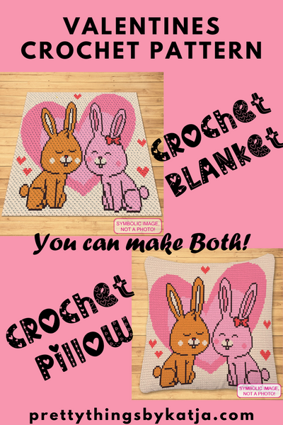 Valentines Crochet Blanket and Pillow Pattern. Click to learn more!
