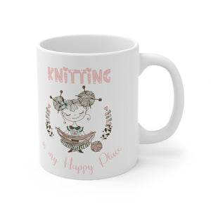 Cute knitting coffee mug