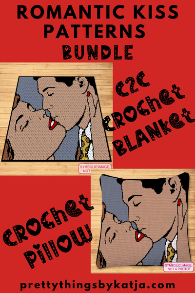 Comic Book Crochet Couple is a Crochet BUNDLE, a Graph Pattern with Written Instructions, PDF Digital Files. This Crochet Bundle includes Corner to Corner Blanket Pattern, and Tapestry Crochet Blanket and Pillow Pattern. Both with Written Instructions. Use the technique you like best. Separate Patterns are also available. Click to learn more!