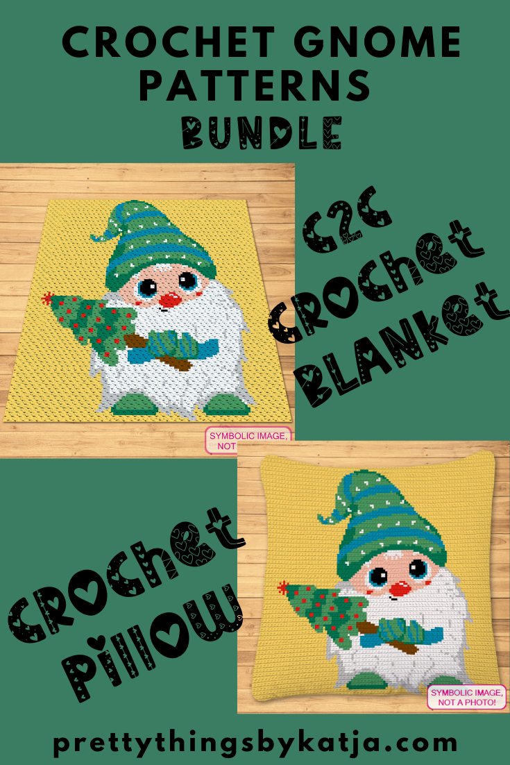 Crochet Bundle - C2C Afghan Pattern, and Tapestry crochet Pillow Pattern. Both with Written Instructions. Click to learn more!