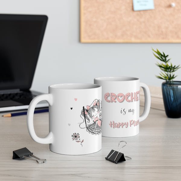 Warm-up with a nice cuppa out of this Crochet ceramic coffee mug. Make that "aaahhh!" moment when you finally get a chance to crochet even better with this cute Crochet Mug. This is the perfect gift for coffee, tea, and chocolate lovers who enjoy Crocheting and Yarn. Click for more!