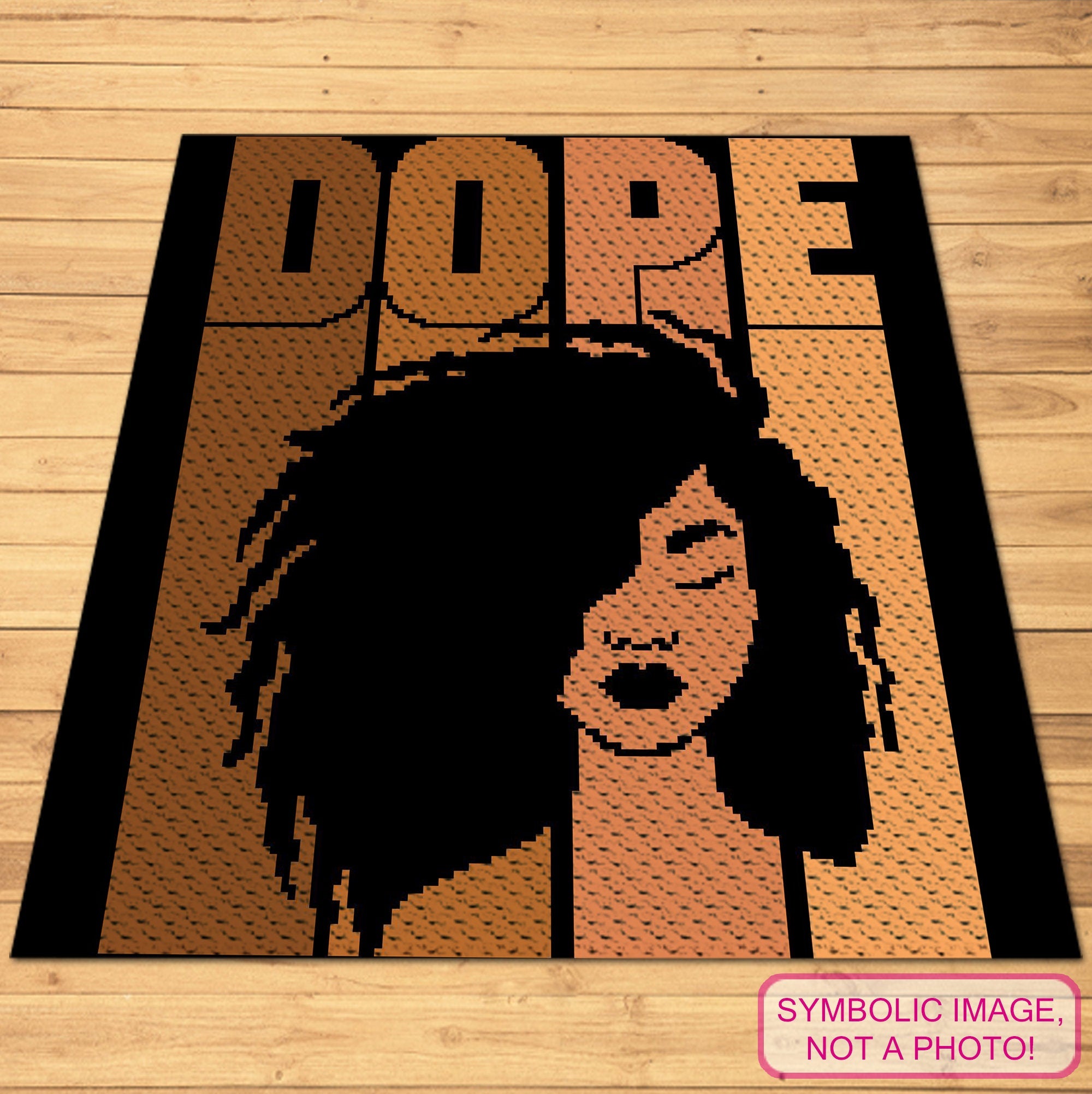 Celebrate self-expression and empowerment with this bold and stylish Dope C2C Crochet Blanket Pattern!

Featuring a powerful silhouette of a woman with natural hair, set against striking 'DOPE' lettering, this corner-to-corner pattern is perfect for crocheters looking to create a statement piece. 
Click to learn more!