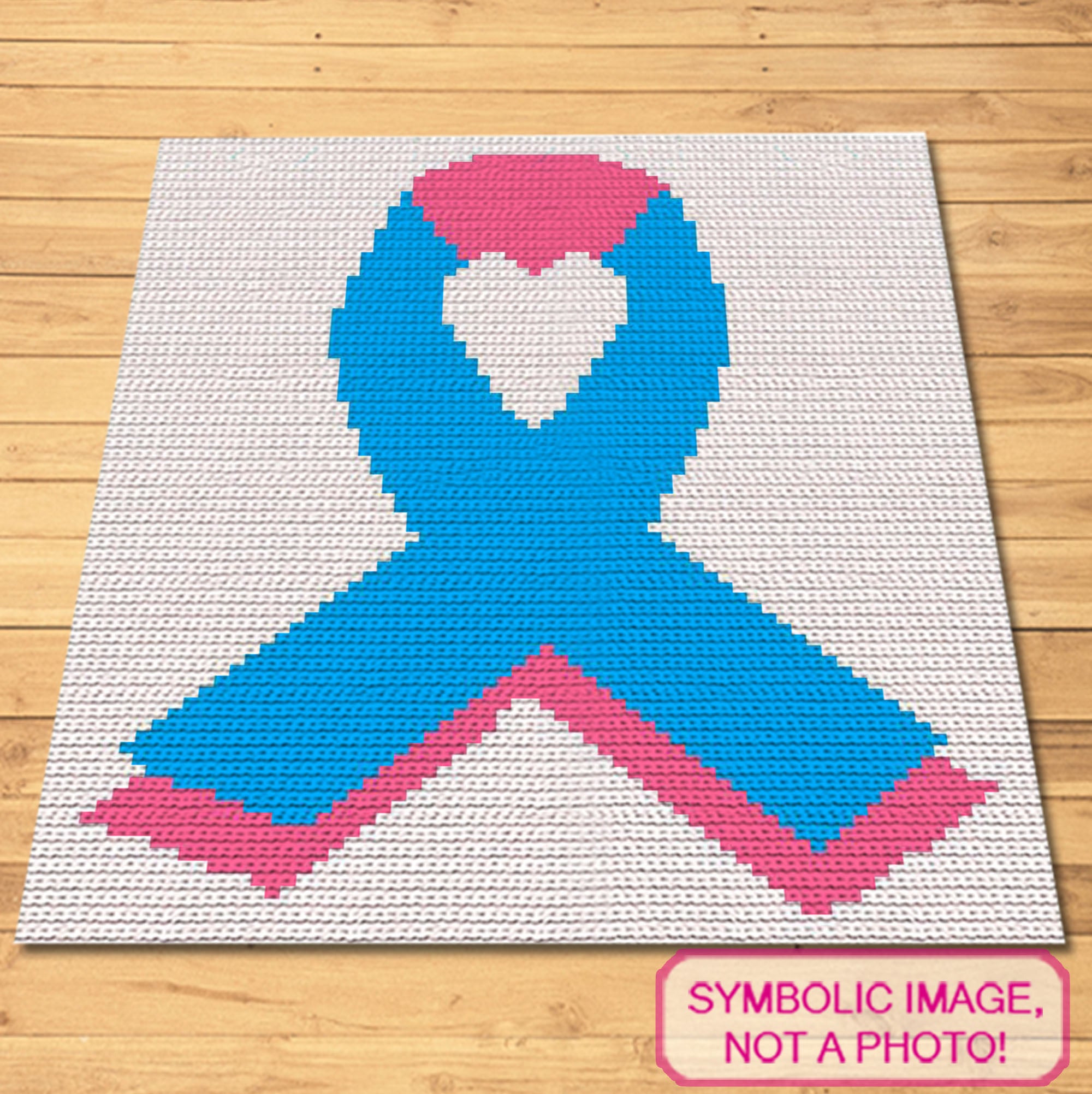 Baby Loss Awareness Ribbon FREE Pattern - Tapestry Crochet Pattern