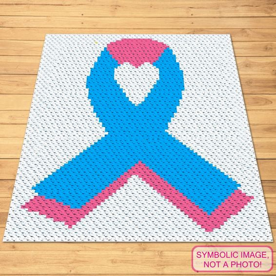 C2C Baby Loss Awareness Ribbon FREE Pattern