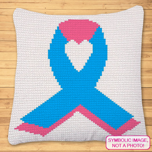 Baby Loss Awareness Ribbon FREE Pattern - Tapestry Crochet Pattern