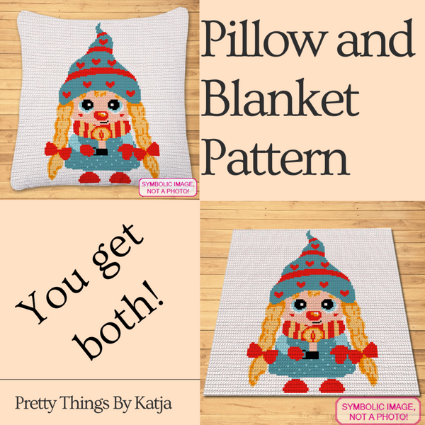 Christmas Crochet Blanket and Pillow Pattern with Written Instructions. Click to learn more!
