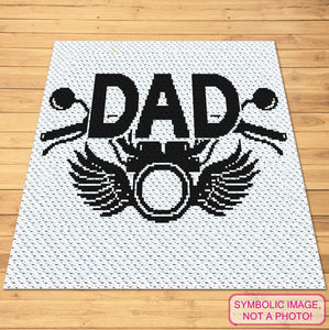 Celebrate the biker in your life with this bold 'Biker Dad' C2C Crochet Blanket Pattern!

&nbsp;Featuring a motorcycle engine with wings and tools, this corner-to-corner design is perfect for dads who love the open road and the thrill of riding. This unique and personal blanket makes a thoughtful Father’s Day gift or a special addition to any biker dad’s collection. 
Click to learn more!