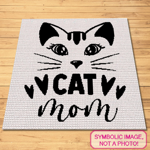Cat Mom - Big Tapestry Crochet Blanket Pattern