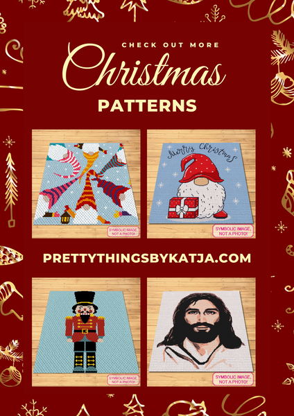 Christmas Yoda Tapestry Crochet Pattern