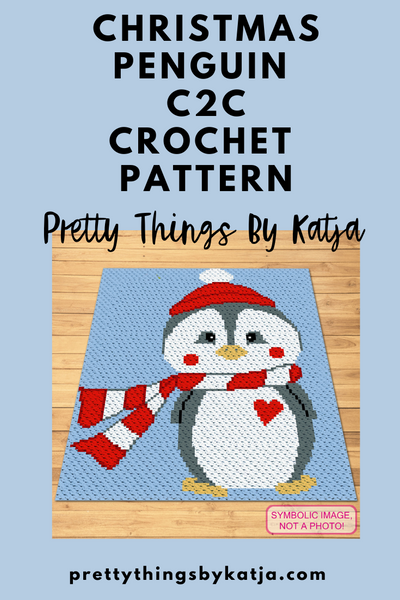 Crochet Penguin - C2C Christmas Crochet Blanket Pattern