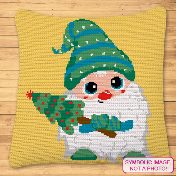 Crochet Gnome Pillow Pattern with Written Instructions. Click to learn more!