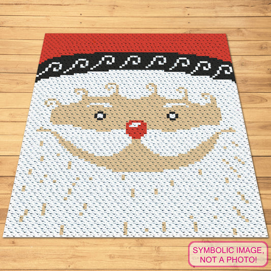 Crochet Santa Pattern - C2C Christmas Afghan