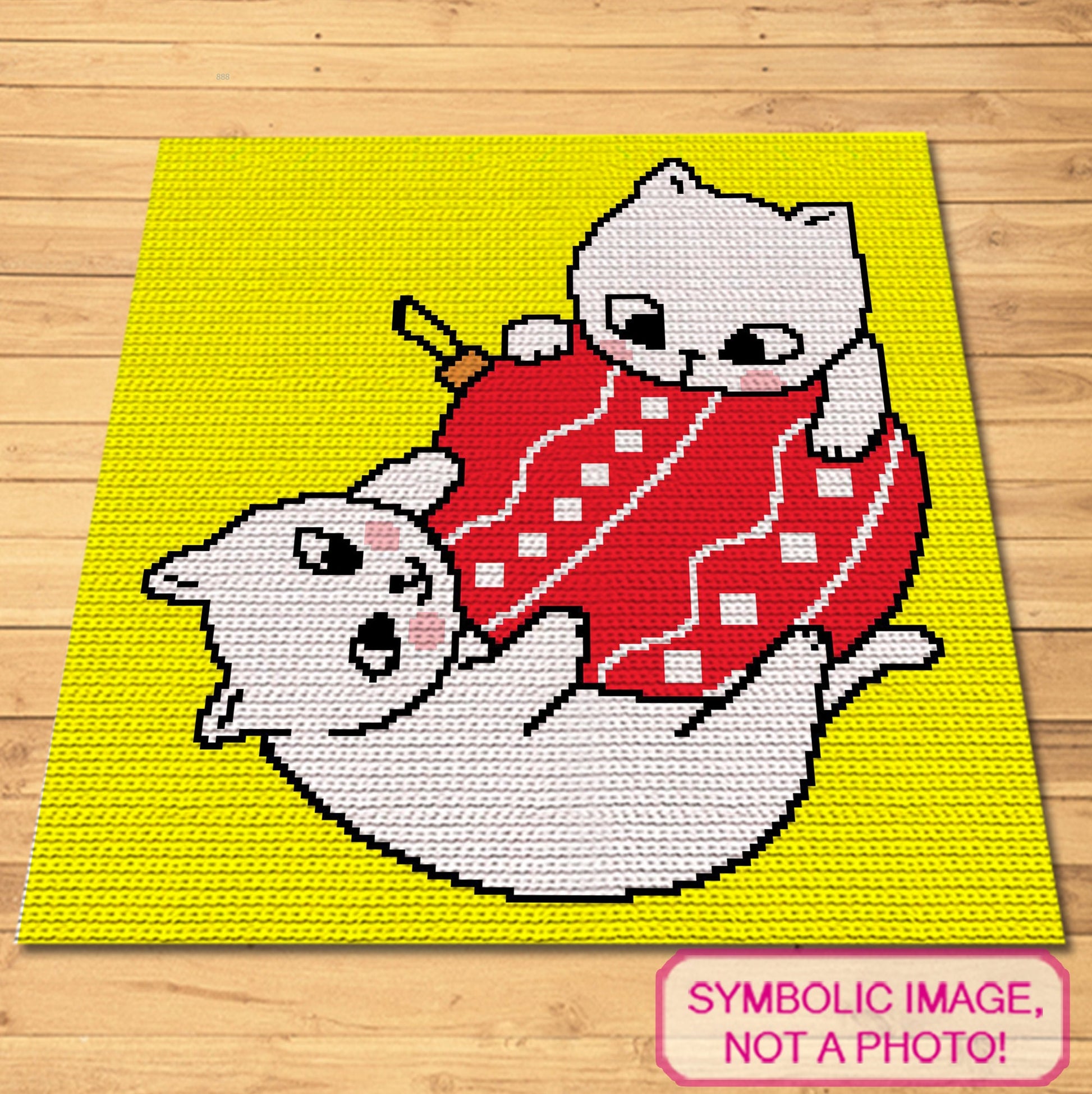 Bring holiday cheer to your crochet projects with this adorable SC Christmas Cat Crochet Blanket Pattern!

Featuring two playful kittens holding a festive ornament, this Single Crochet Pattern is perfect for cat lovers and those looking to add a fun, whimsical touch to their holiday decor. The bright colors and cute design make this blanket a joy to create and display. 
Click to learn more!