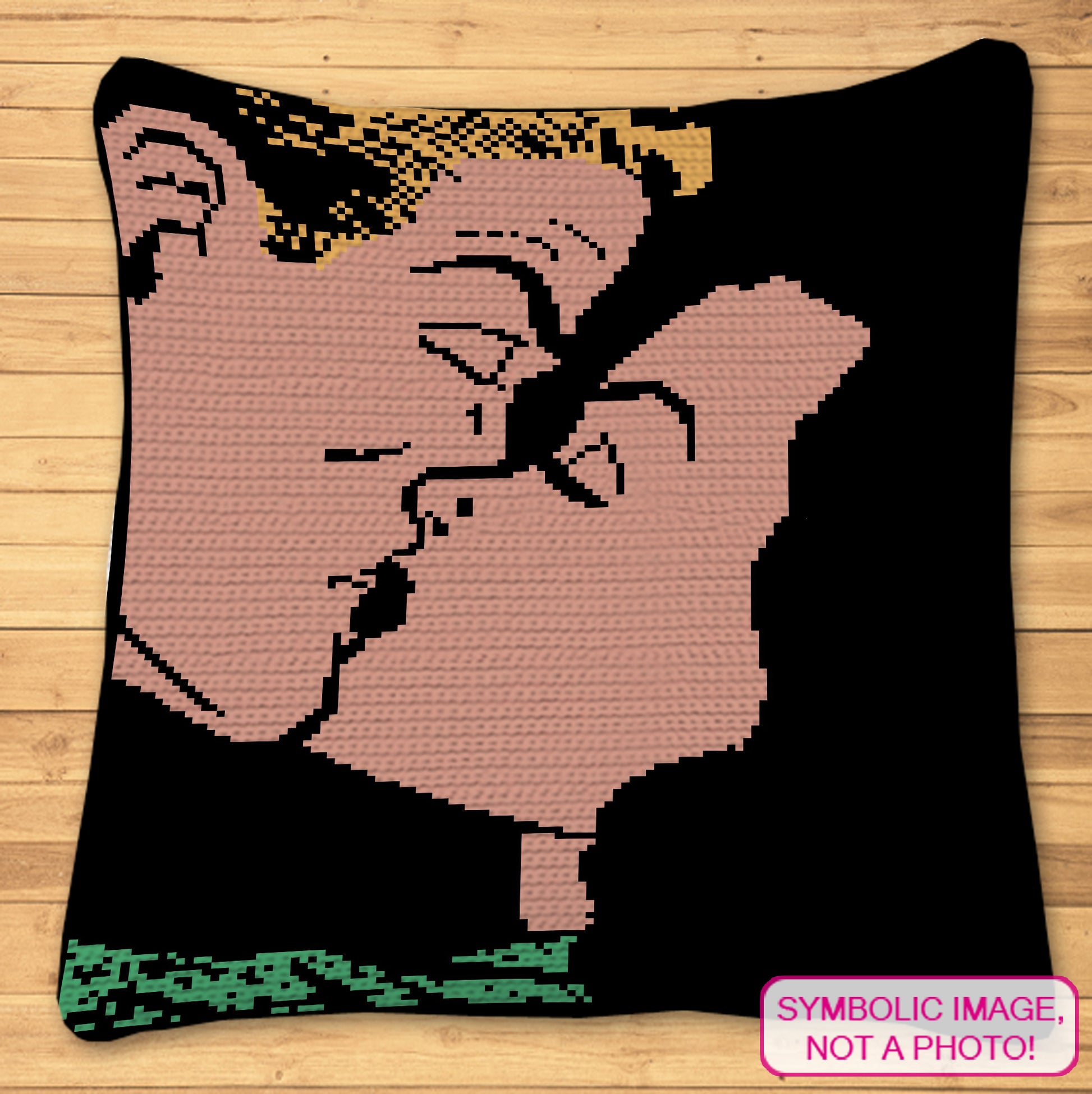 Tapestry crochet Pillow Pattern with Written Pattern. Click to learn more!