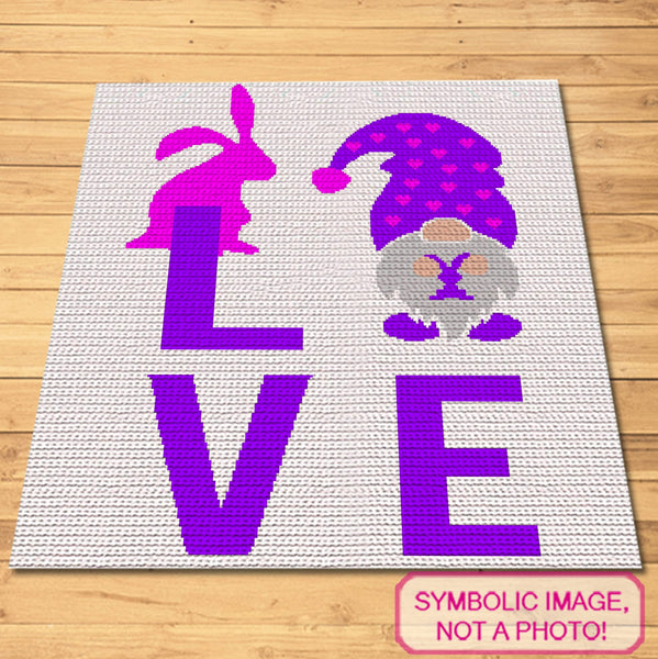 🐰💙 Easter Love – Crochet Gnome & Bunny Blanket Pattern 💙🐰

Celebrate Easter with this adorable and heartwarming crochet blanket pattern! Featuring a cute Easter bunny, a festive gnome, and the word "LOVE" in a charming design, this tapestry crochet pattern is perfect for adding a touch of joy to your spring décor or making a heartfelt handmade gift.