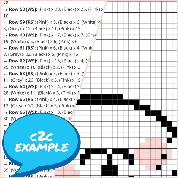 Corner to Corner pattern - Crochet Cat Pattern