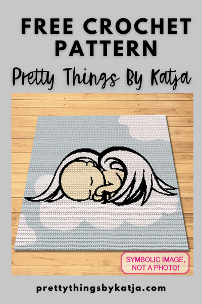 Angel Baby FREE Crochet Pattern.  Download the PDF Pattern for Tapestry Crochet Blanket Pattern for FREE. This Pattern also Includes Written Instructions. Click to learn more!