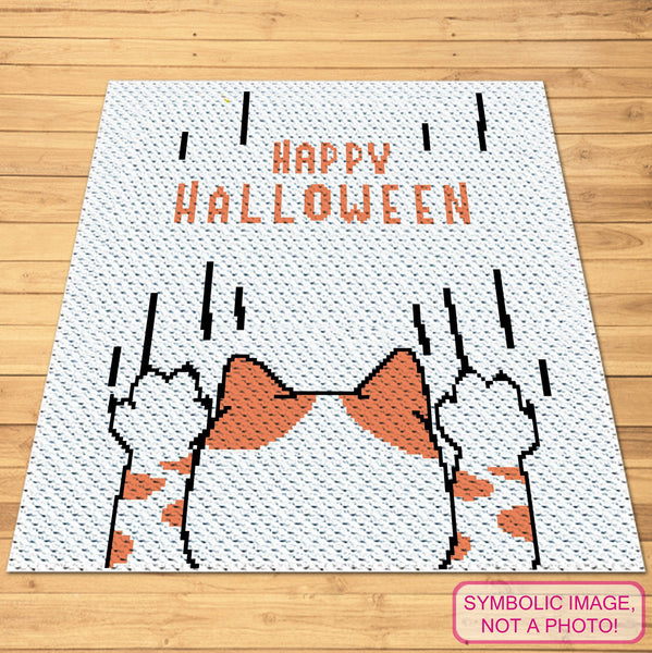 Crochet Halloween Cat Patterns is a C2C Aphgan Pattern with Written Instructions, PDF Digital Files. Click to learn more!