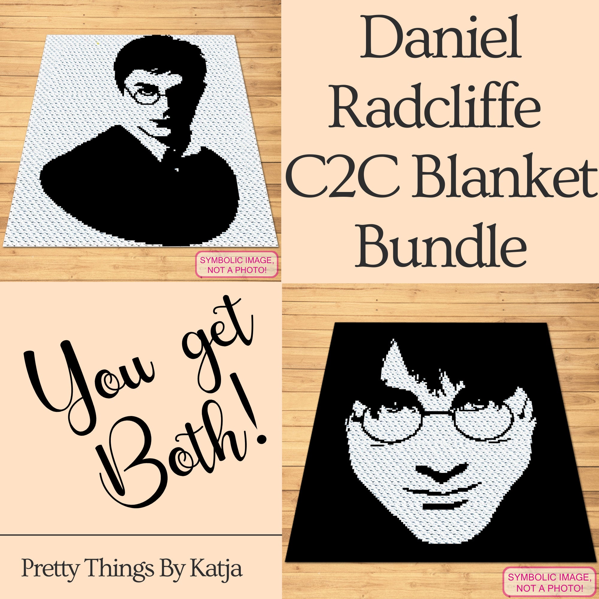 Bring the magic of your favorite wizard to life with this Daniel Radcliffe C2C Blanket Bundle!

This bundle includes two stunning corner-to-corner crochet patterns inspired by Harry Potter, featuring detailed portraits of the actor known for his iconic role. Perfect for beginner crocheters, these patterns are easy to follow and produce striking results. 

Click to learn more!