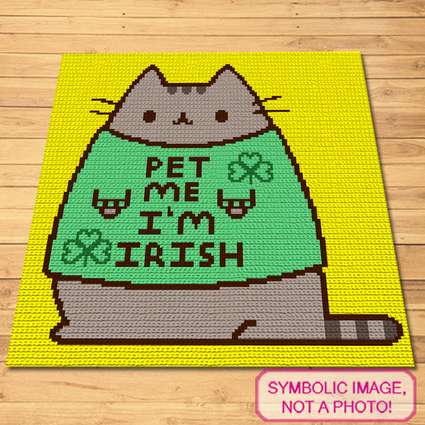 St. Patrick's Day FREE Crochet Blanket Pattern. PDF Download. Don't you just love this Cute Irish Cat Pattern. And it is FREE. How does it get any better than that? This FREE Pusheen Cat Crochet Pattern includes Graphs, and Written Instructions for a Crochet Blanket, and Crochet Pillow. Click to Download!