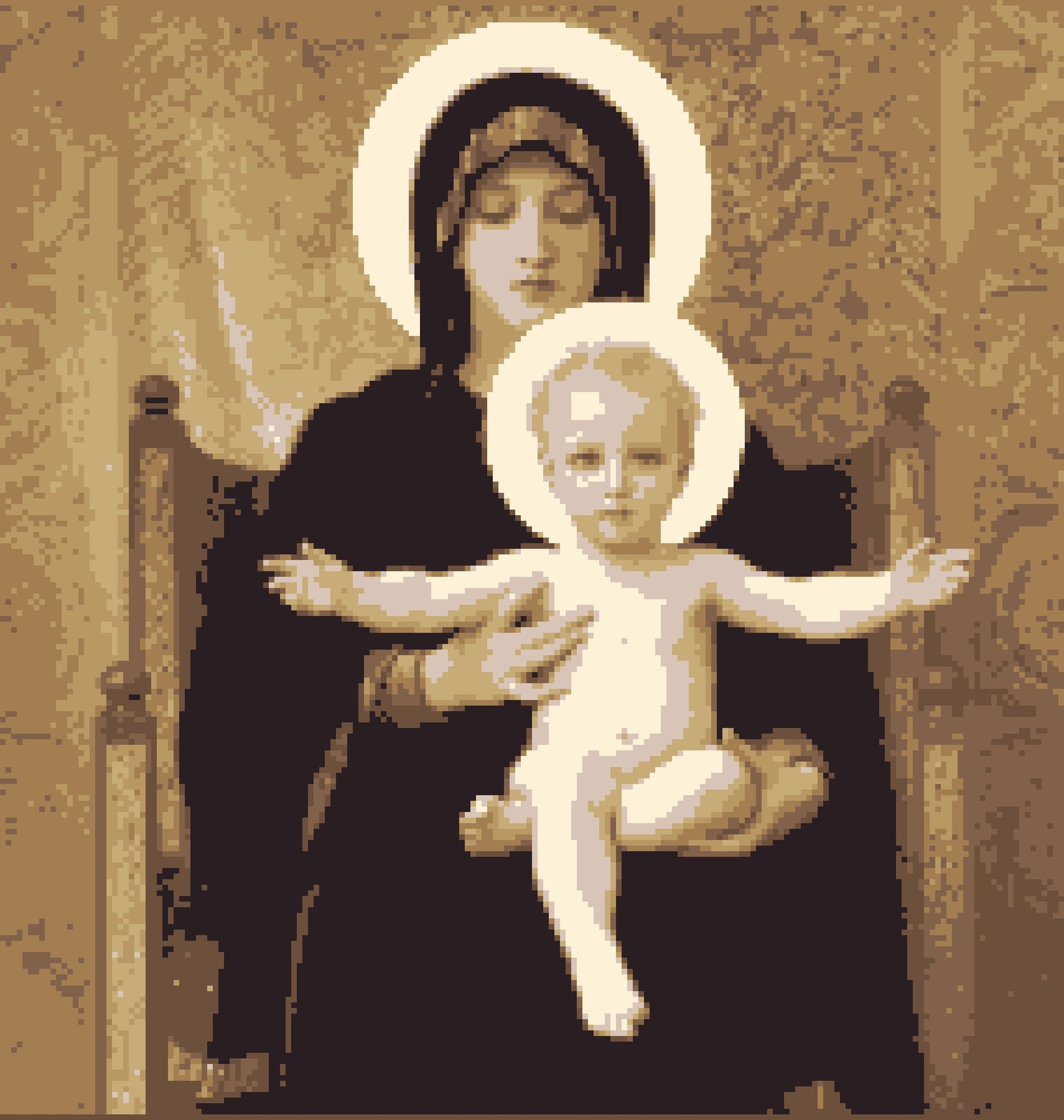 Crochet Mary and Jesus Pattern  - Crochet Afghan Pattern