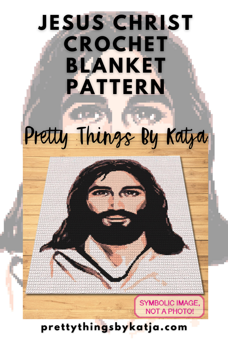 Crochet Jesus Christ Pattern - Tapestry Crochet Pattern with Written Instructions