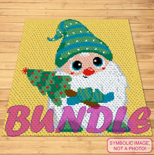 Crochet Bundle - C2C Afghan Pattern, and Tapestry crochet Pillow Pattern. Both with Written Instructions. Click to learn more!