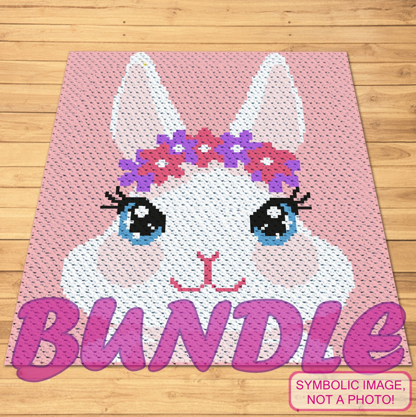Crochet Bunny Pattern - Crochet BUNDLE: C2C Graphgan Pattern, Easter Crochet Pillow Pattern