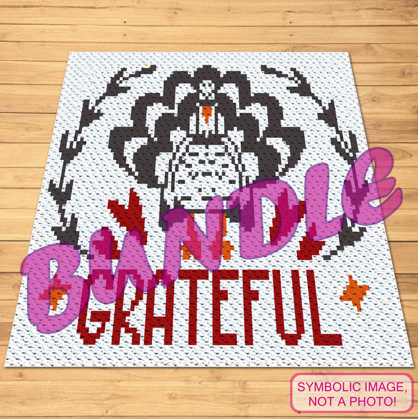 Grateful Turkey Crochet BUNDLE: C2C Thanksgiving Crochet Pattern, Crochet Pillow Pattern