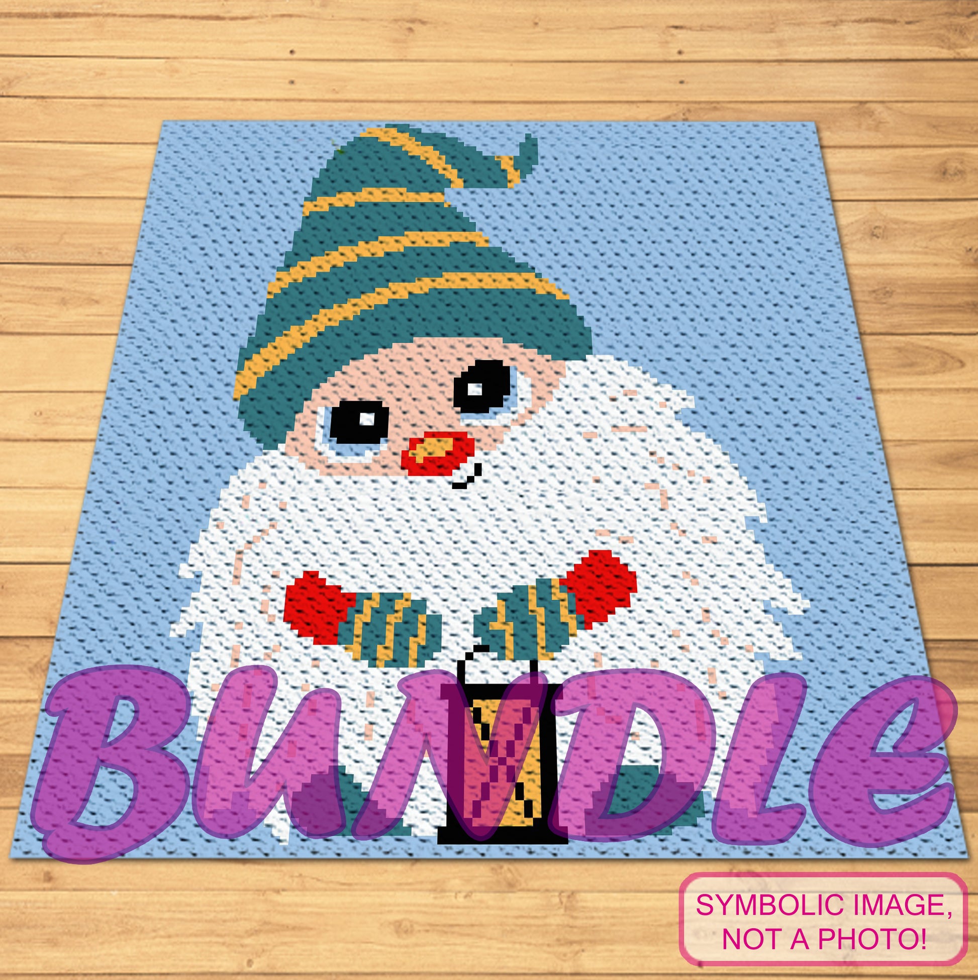 Crochet Gnome Blanket Pattern  - Crochet Bundle: C2C Christmas Blanket and Crochet Pillow Pattern. Click to learn more!