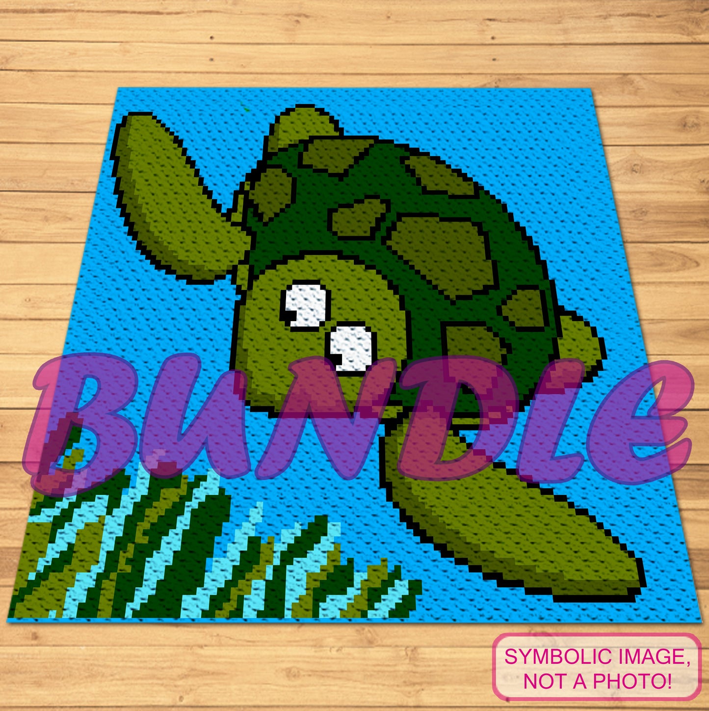 Crochet Turtle Pattern - Crochet BUNDLE: C2C Crochet Blanket Pattern, Crochet Pillow Pattern