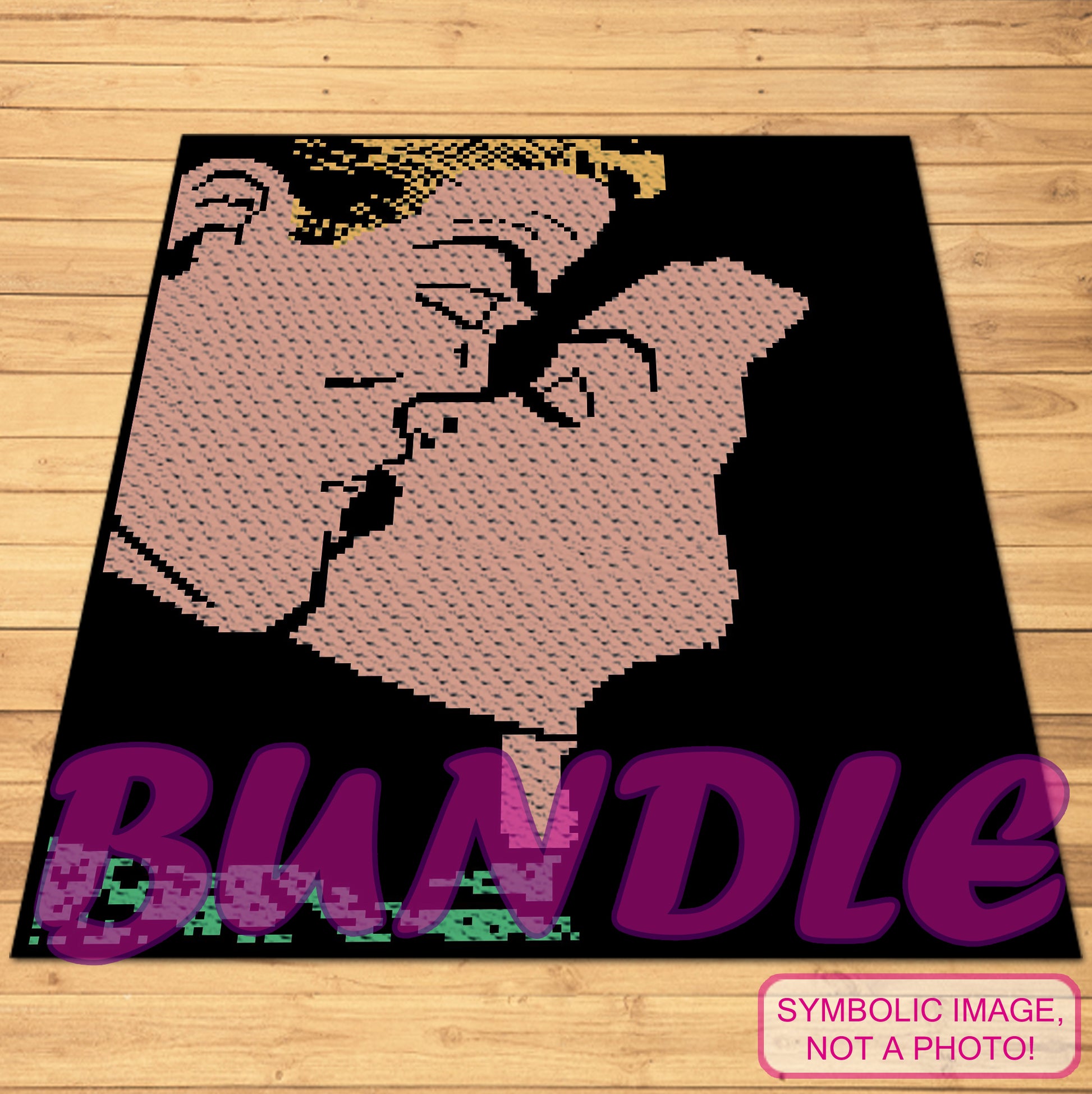 Comic Book Crochet Couple is a Crochet BUNDLE, a Graph Pattern with Written Instructions, PDF Digital Files. This Crochet Bundle includes Corner to Corner Blanket Pattern, and Tapestry Crochet Blanket and Pillow Pattern. Both with Written Instructions. Use the technique you like best. Click to learn more!